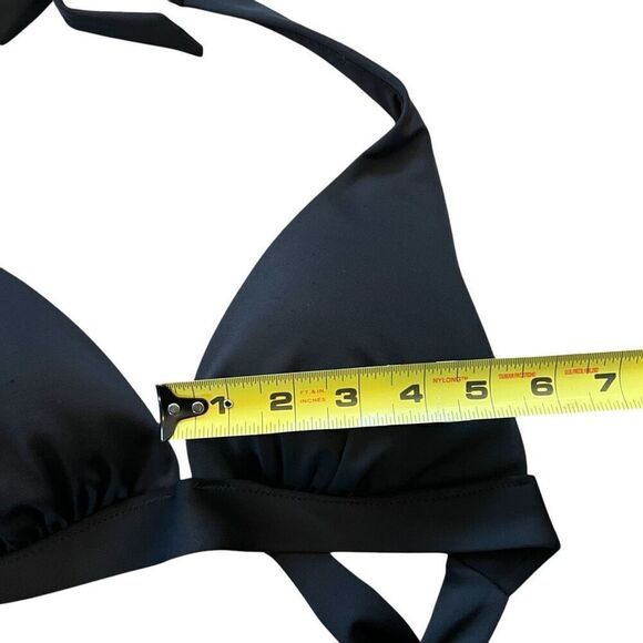 VICTORIA SECRET Black Essential Push Up Halter Bikini Top Size B Cup - Picture 6 of 8